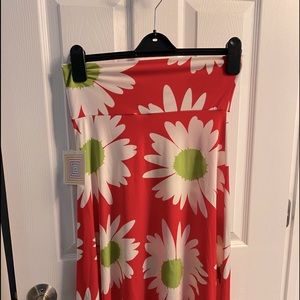Red Skirt with Flowers